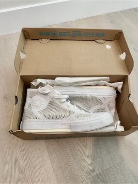 NEW Converse White Knit High-Top Sneakers